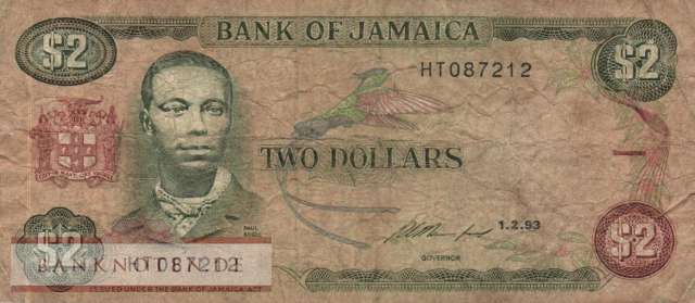Jamaica - 2  Dollars (#069e_F)
