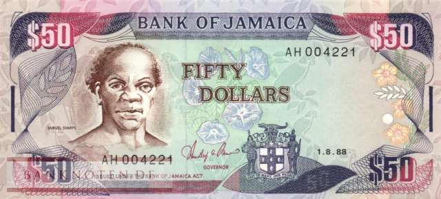 Jamaica - 50  Dollars (#073a_UNC)