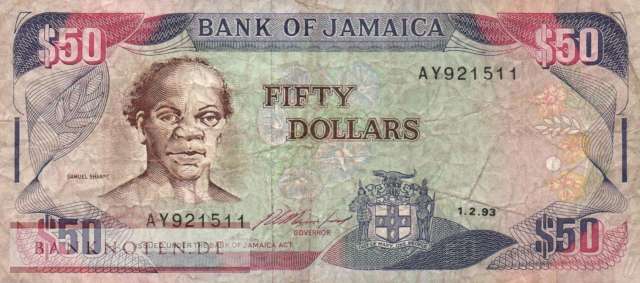 Jamaica - 50  Dollars (#073b_F)