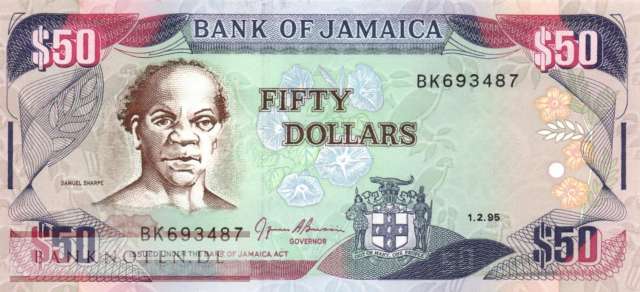 Jamaica - 50  Dollars (#073c_UNC)