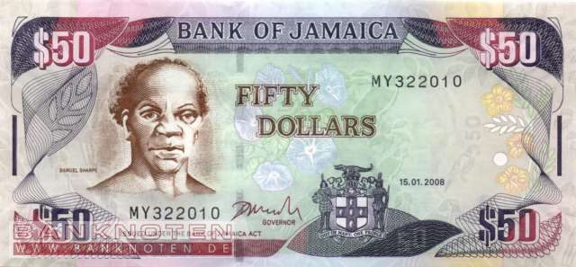 Jamaica - 50  Dollars (#083c_UNC)