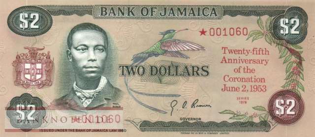 Jamaica - 2  Dollas (#CS3-2_UNC)
