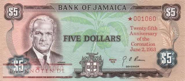 Jamaica - 5  Dollas (#CS3-3_UNC)
