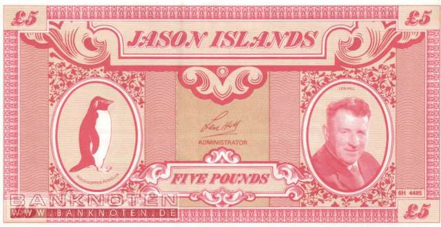 Jason Islands - 5  Pounds - private issue (#903_UNC)