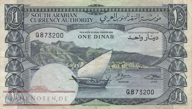 Yemen Democratic Republic - 1  Dinar (#003b_F)