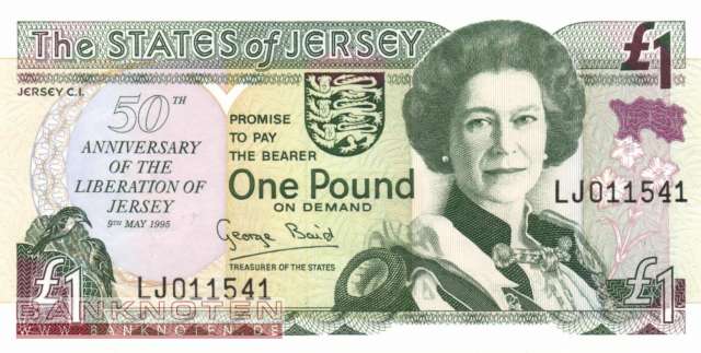 Jersey - 1  Pounds - Liberation of Jersey (#025a_UNC)