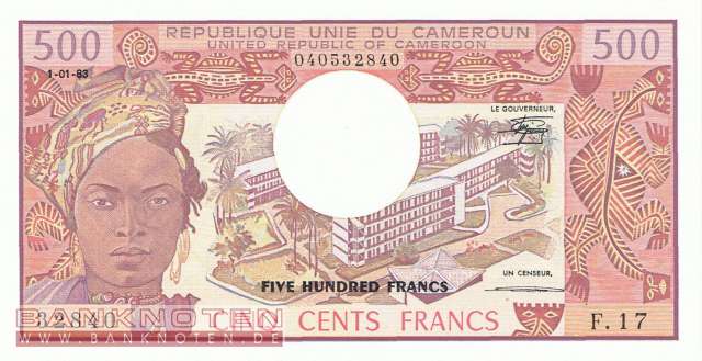 Cameroon - 500  Francs (#015d-83_UNC)