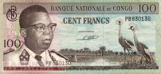 Kongo, Demokratische Republik - 100  Francs (#006a-64_F)