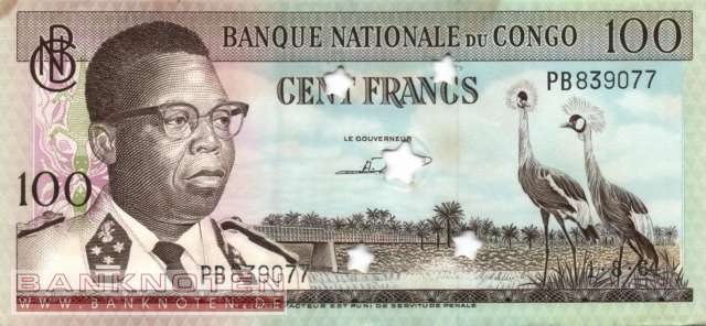 Kongo, Demokratische Republik - 100 Francs (#006aP_XF)