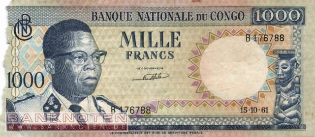 Kongo, Demokratische Republik - 1.000  Francs (#008a-6110_G)