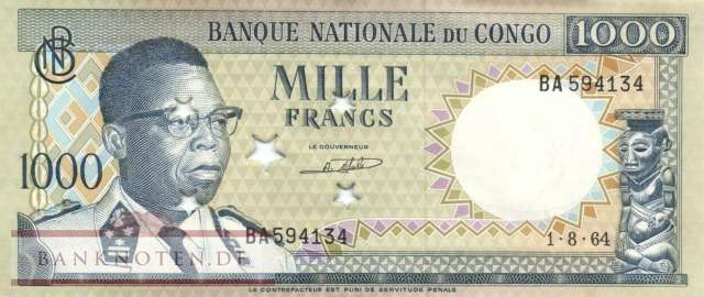 Congo, Democratic Republic - 1.000  Francs (#008aP_UNC)