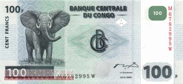 Congo, Democratic Republic - 100  Francs (#092-2_UNC)