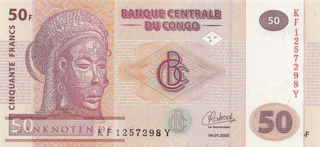 Congo, Democratic Republic - 50  Francs (#097_A-3_UNC)