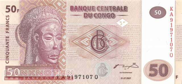 Kongo, Demokratische Republik - 50  Francs (#097a-1_UNC)