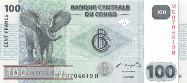 Congo, Democratic Republic - 100  Francs (#098a_UNC)