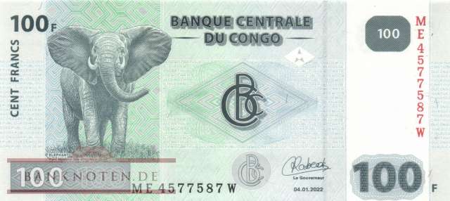 Kongo, Demokratische Republik - 100  Francs (#098c_UNC)
