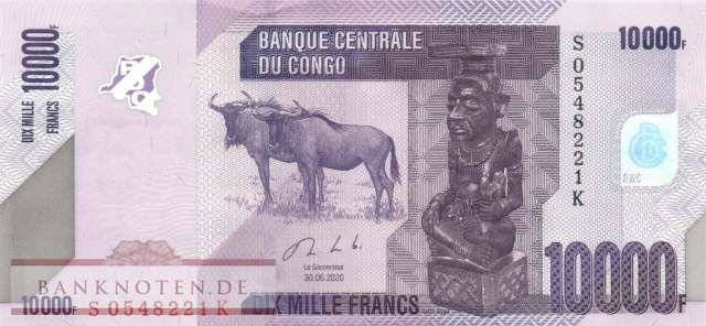 Kongo, Demokratische Republik - 10.000  Francs (#103c_UNC)