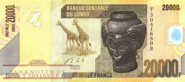 Congo, Democratic Republic - 20.000  Francs (#104b_UNC)
