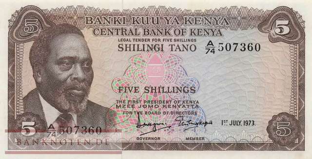 Kenya - 5  Shillings (#006d_UNC)