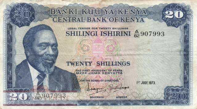Kenia - 20  Shillings (#008d_F)
