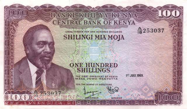 Kenia - 100  Shillings (#010a_VF)