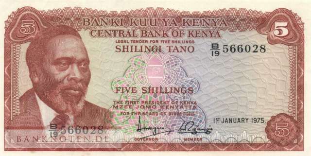 Kenya - 5  Shillings (#011b_VF)