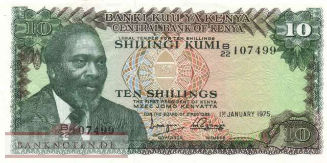 Kenya - 10  Shillings (#012a_VF)