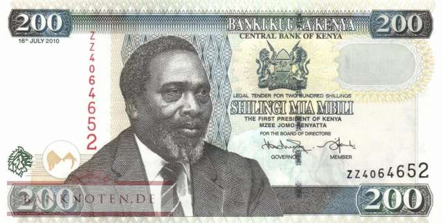 Kenia - 200  Shillings - Ersatzbanknote (#049eR_UNC)
