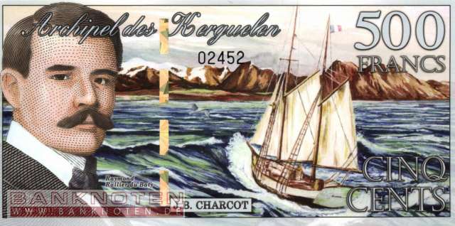 Kerguelen-Archipel - 500  Francs - Privatausgabe (#A3b_UNC)