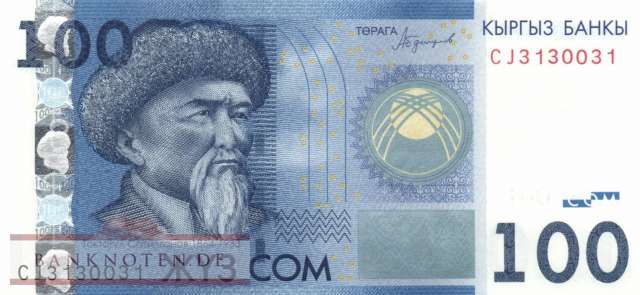 Kirgistan - 100  Som (#026b_UNC)