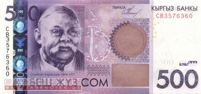 Kirgistan - 500  Som (#028a_UNC)