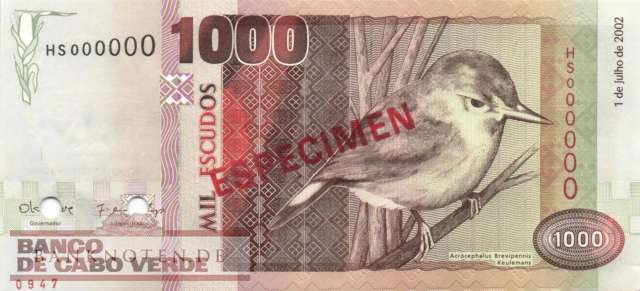 Cape Verde - 1.000  Escudos - SPECIMEN (#065s2_UNC)
