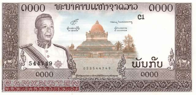 Laos - 1.000  Kip (#014b_UNC)