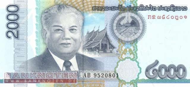 Laos - 2.000  Kip (#041_UNC)