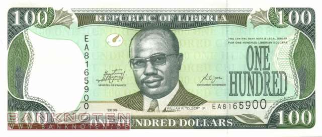 Liberia - 100  Dollars (#030e_UNC)