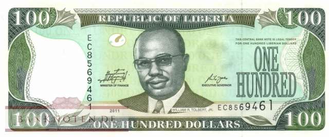 Liberia - 100  Dollars (#030g_UNC)