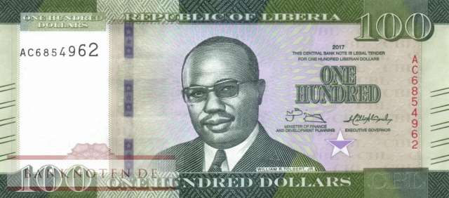 Liberia - 100  Dollars (#035b_UNC)