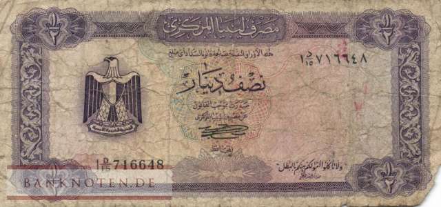Libyen - 1/2  Dinar (#034b_G)