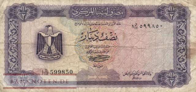 Libyen - 1/2  Dinar (#034b_VG)