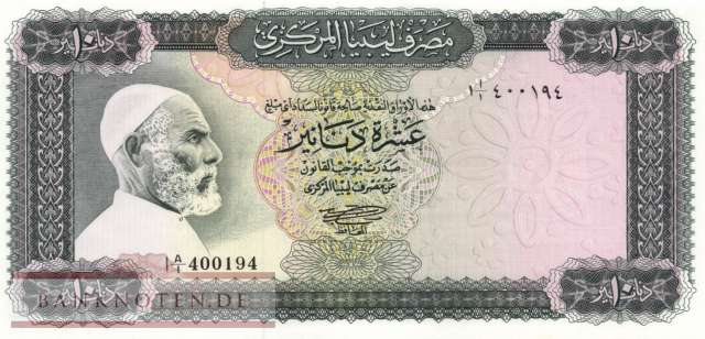 Libyen - 10  Dinars (#037a_UNC)