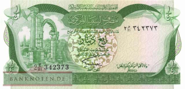 Libyen - 1/4  Dinar (#042Ab_UNC)