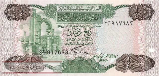Libyen - 1/4  Dinar (#047_UNC)
