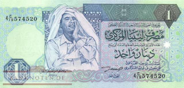 Libya - 1  Dinar (#059a_UNC)