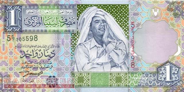 Libyen - 1  Dinar (#064a_UNC)