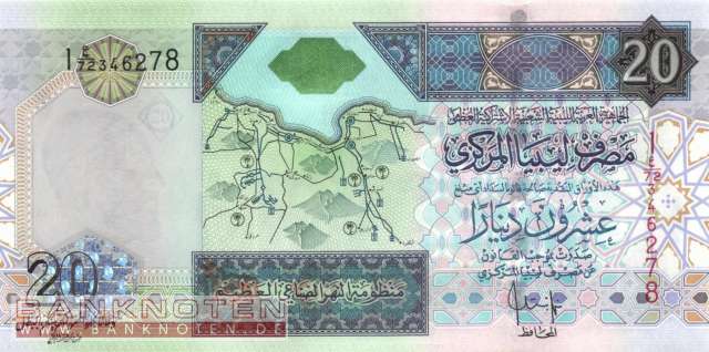Libyen - 20  Dinar (#067b_UNC)