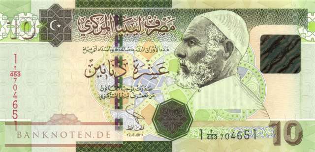 Libyen - 10  Dinars (#078Ab_UNC)