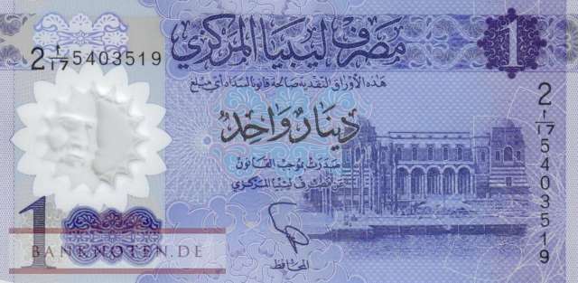 Libyen - 1  Dinar (#085_UNC)