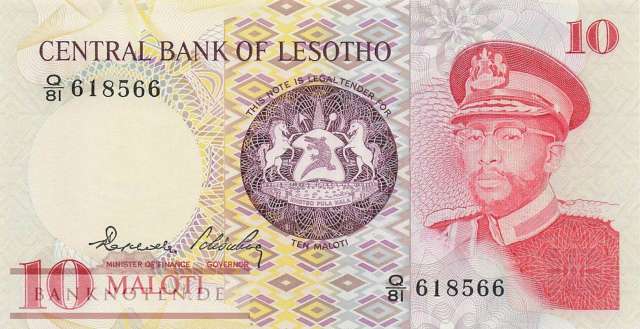 Lesotho - 10  Maloti (#006b_UNC)