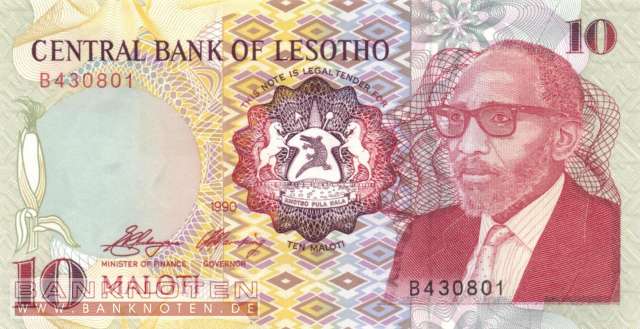 Lesotho - 10  Maloti (#011a_UNC)