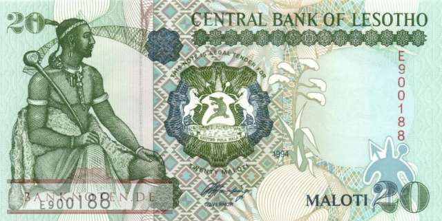 Lesotho - 20  Maloti (#016a_UNC)